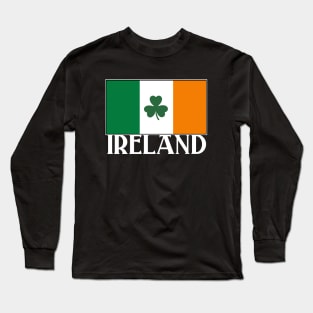 Luv Ireland Shamrock - Irish Flag Design (Green) Long Sleeve T-Shirt